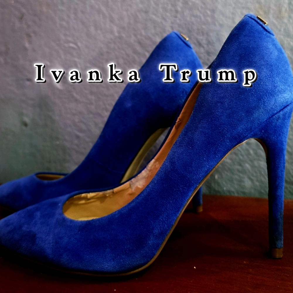 Ivanka Trump Vibrant Blue Suede Heels
